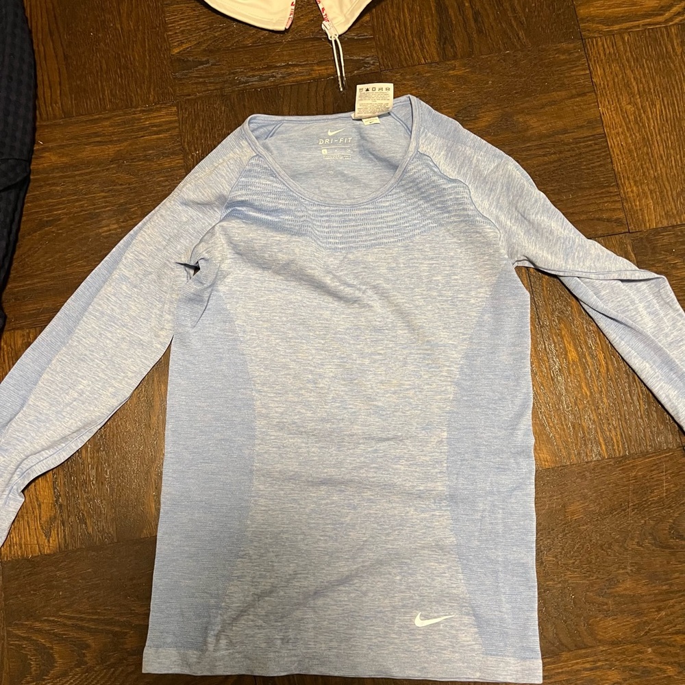 Light Blue Nike Long-Sleeve Running Top